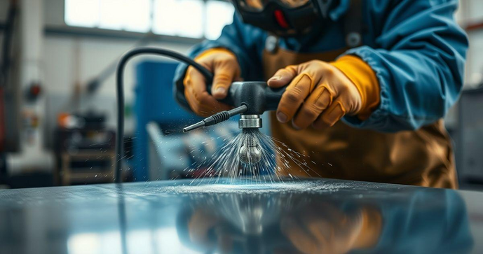 Jateamento Abrasivo ao Metal Quase Branco: Técnicas e Vantagens
