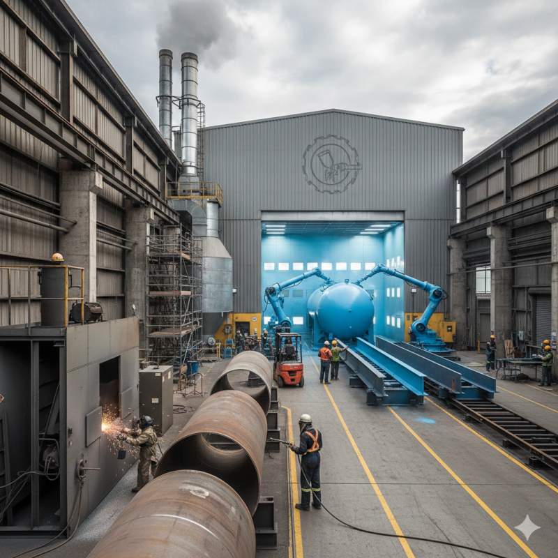 Como o Jateamento e a Pintura Industrial Potencializam a Durabilidade dos Equipamentos